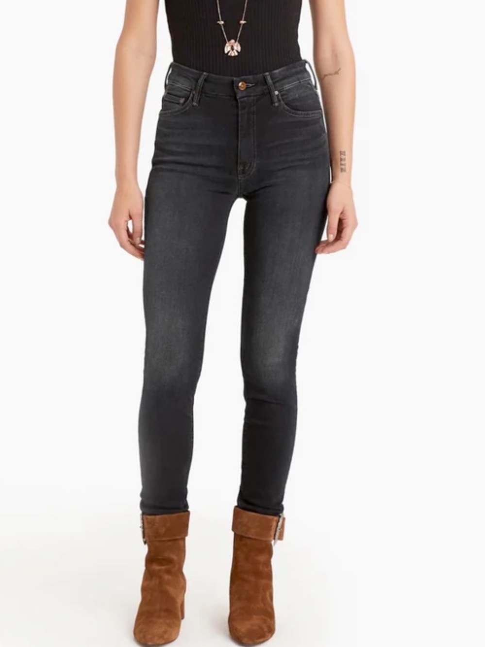 Mother High Waisted Looker in Coffee Tea or Me Jean Size 28